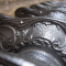 An old radiator made of iron.